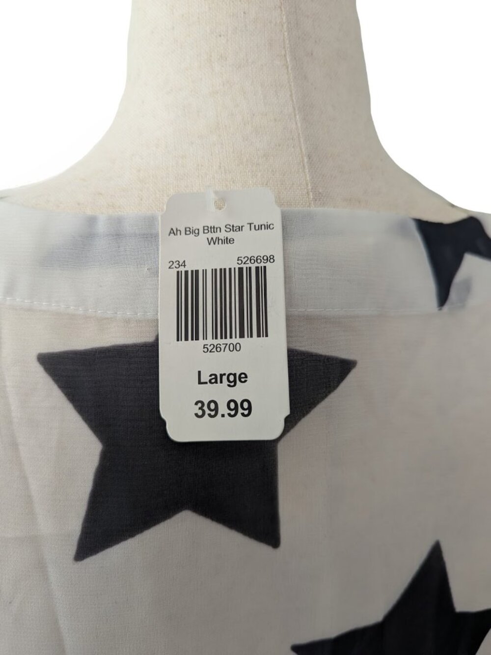 NWT Indigo Soul Sheer Star Pattern V-neck Tunic - Picture 7 of 11